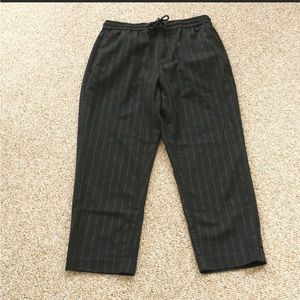 Topman Cropped Pin Striped Pants 30